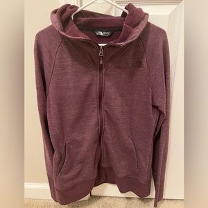 The north face women’s large plum zip up sweater